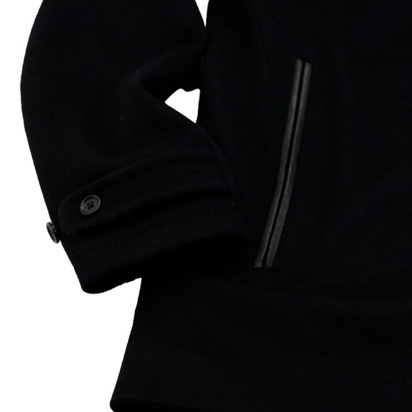 New Vince Wool Toggle Coat Men's Jacket Size Large Black Color $725 - Picture 6 of 16